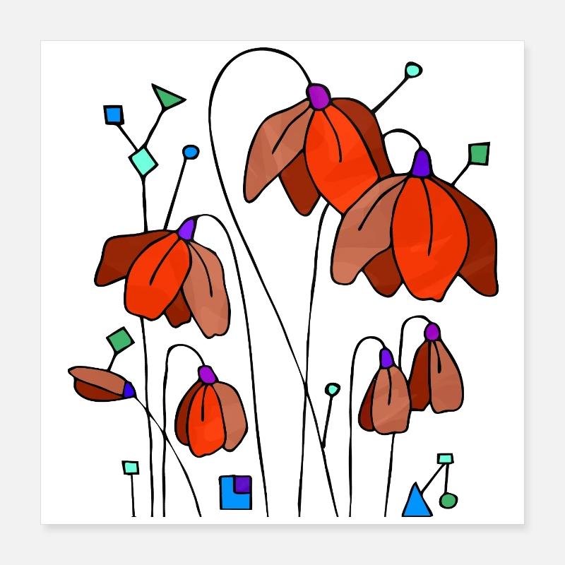 Fleur Poster 40 x 40 cm