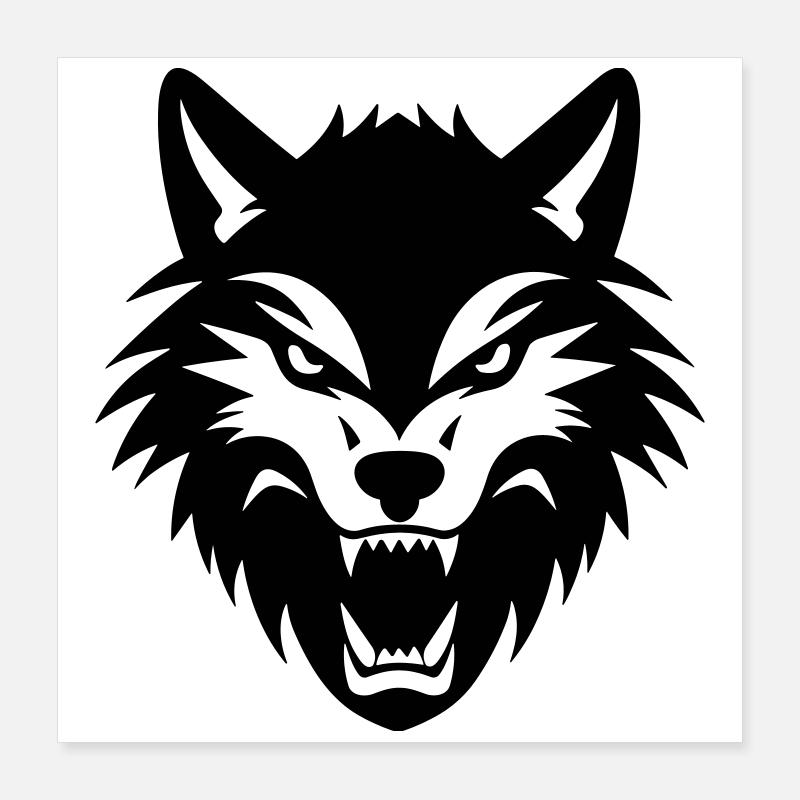 Wolf Poster 40x40 cm