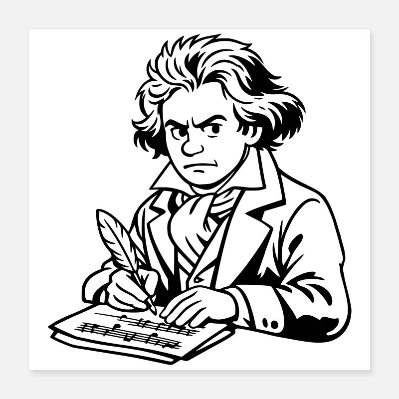 Beethoven Poster 40x40 cm