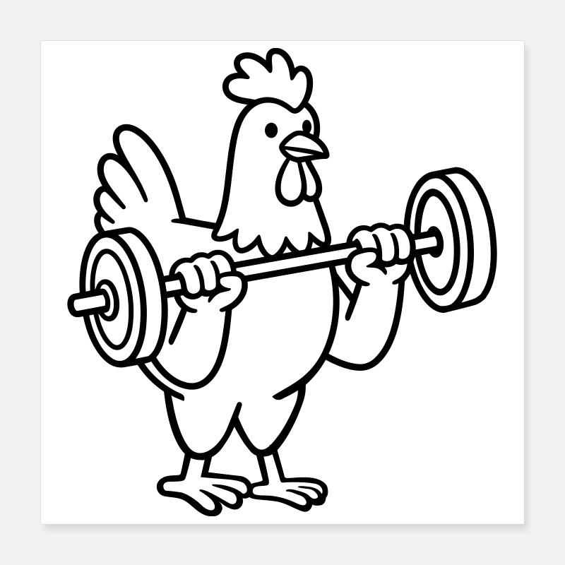 weightlifting Poster 16" x 16" (40x40 cm)