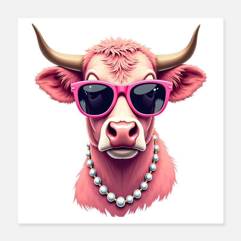 Vache Poster 40 x 40 cm