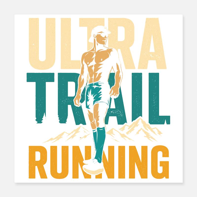 Ultra Trail Running Poster 40 x 40 cm
