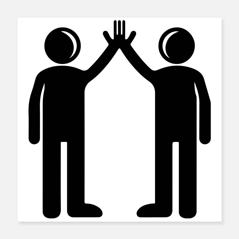 Freundschaft Beste Freunde Poster 40x40 cm