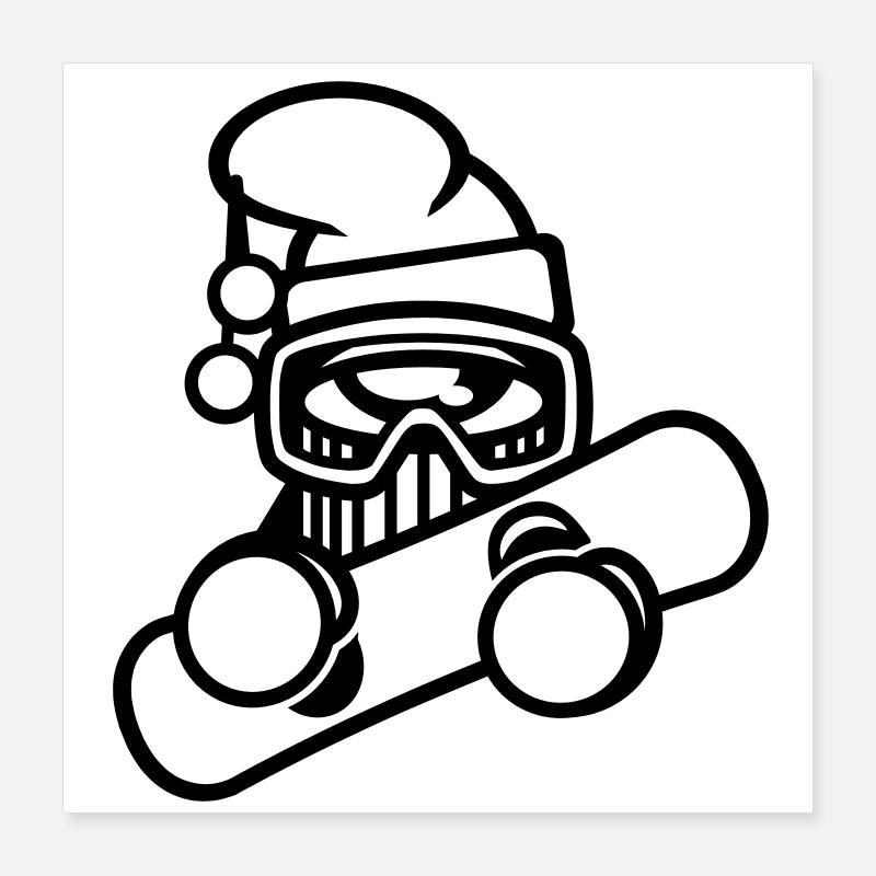 snowboarder schnee winter Poster 40x40 cm