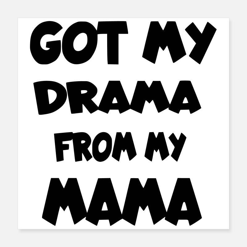 Drama der Mutter. Kinderhumor * Poster 40x40 cm