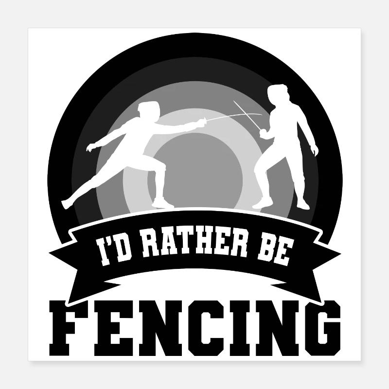 Fechter Witz Poster 40x40 cm