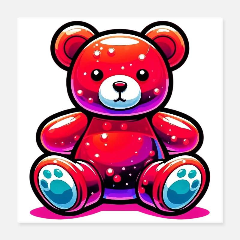 Bear Poster 16" x 16" (40x40 cm)