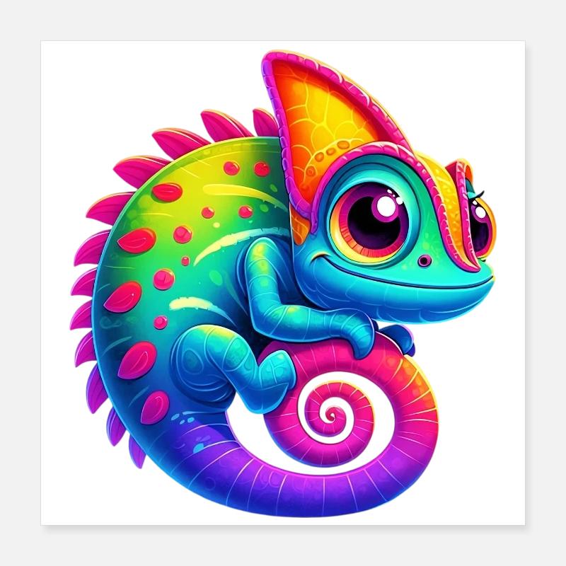 Caméléon Poster 40 x 40 cm