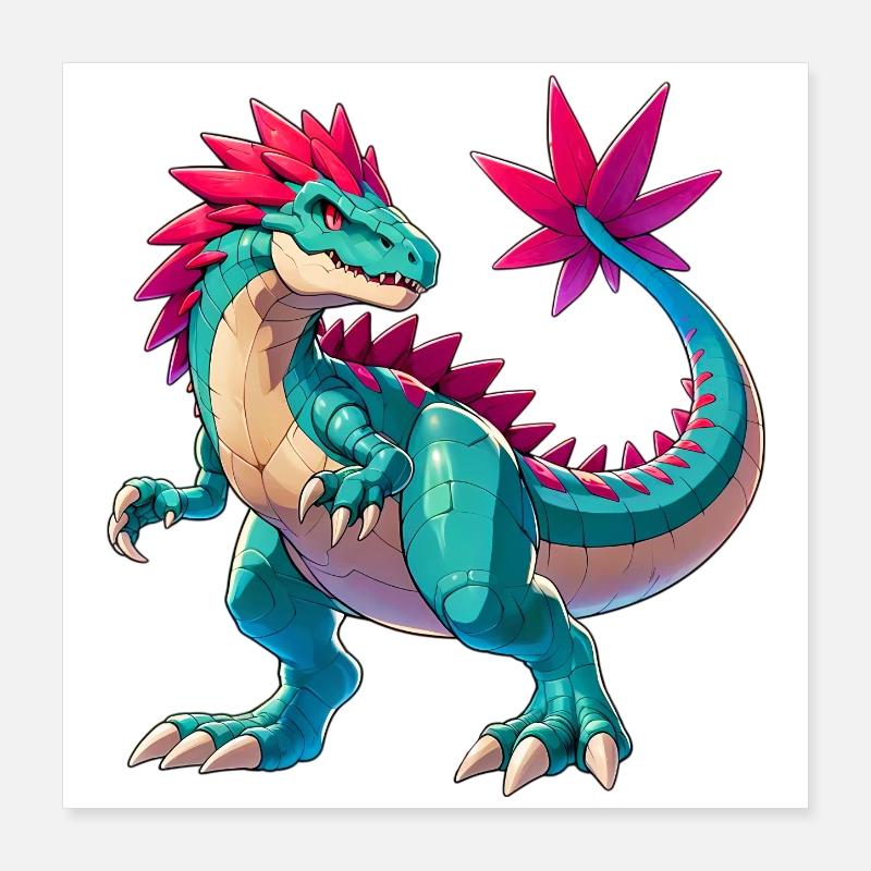 Dinosaur Poster 16" x 16" (40x40 cm)