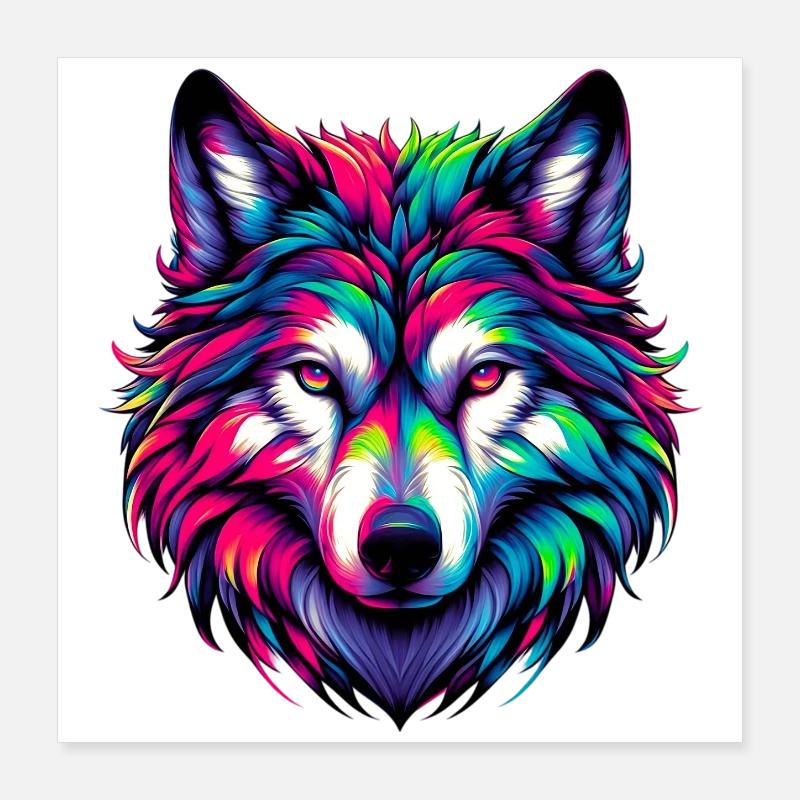 Wolf Poster 40x40 cm