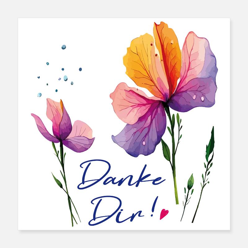  Danke Dir Poster 40x40 cm
