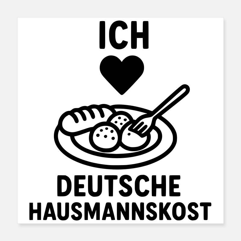 German home cooking Poster 16" x 16" (40x40 cm)