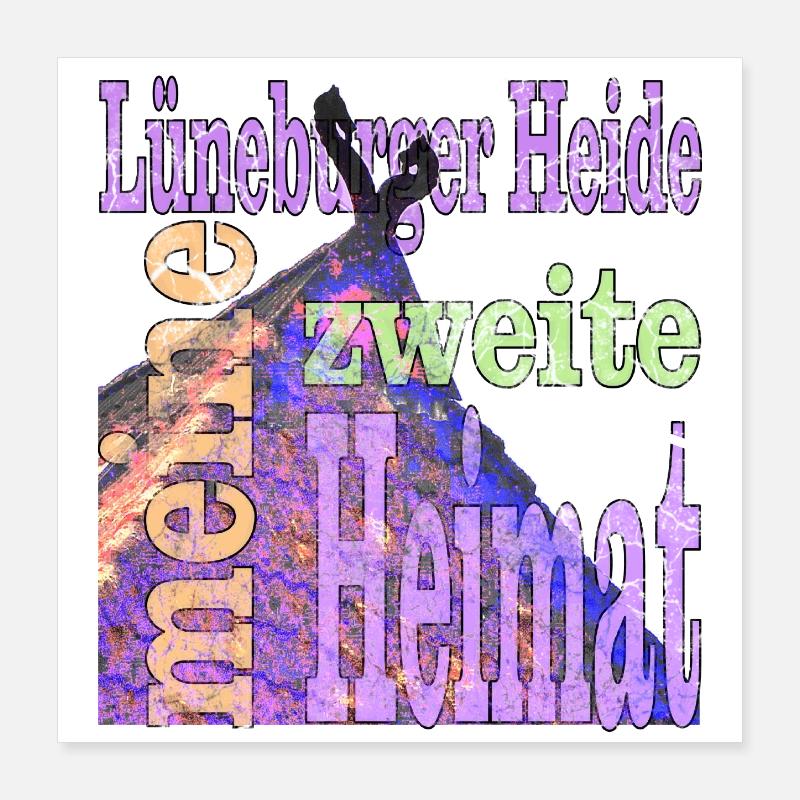 Lüneburger Heide Poster 40x40 cm