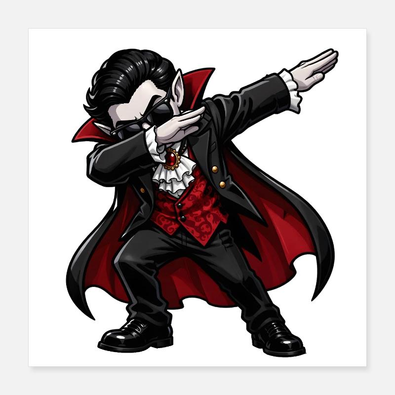 Dabbing Vampir Poster 40x40 cm