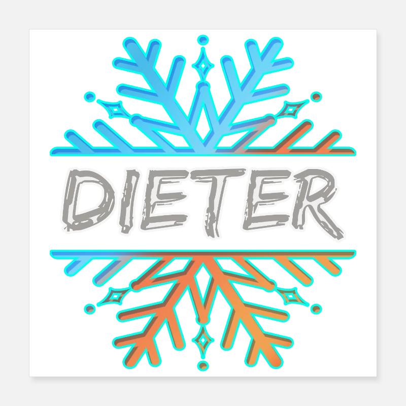 Prénom Dieter Poster 40 x 40 cm