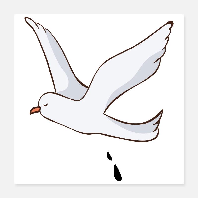 Möwe Poster 40x40 cm
