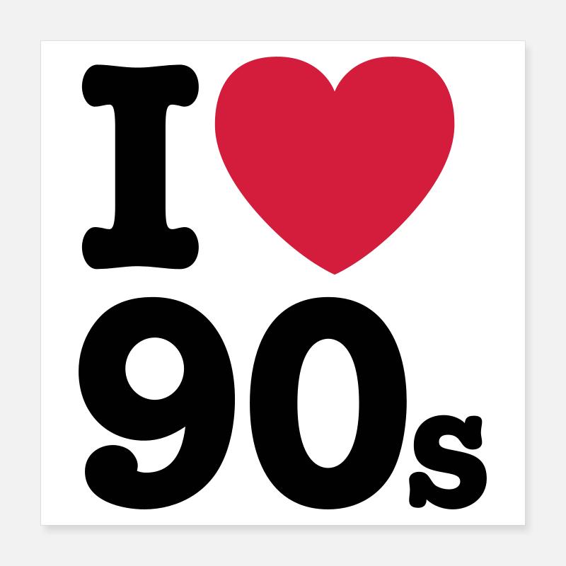 J'aime 90 Poster 40 x 40 cm