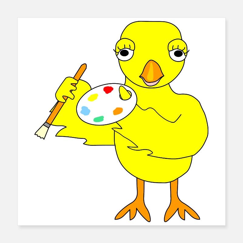 Art Chick Poster 16" x 16" (40x40 cm)