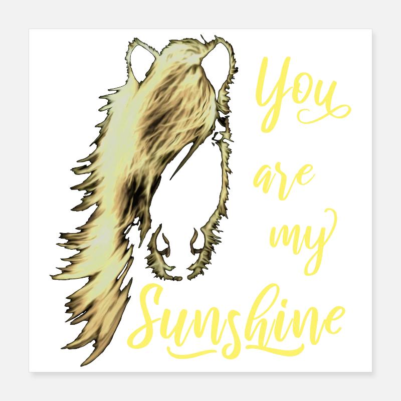 You Are My Sunshine Pferd Sonnenschein Geschenk Poster 40x40 cm