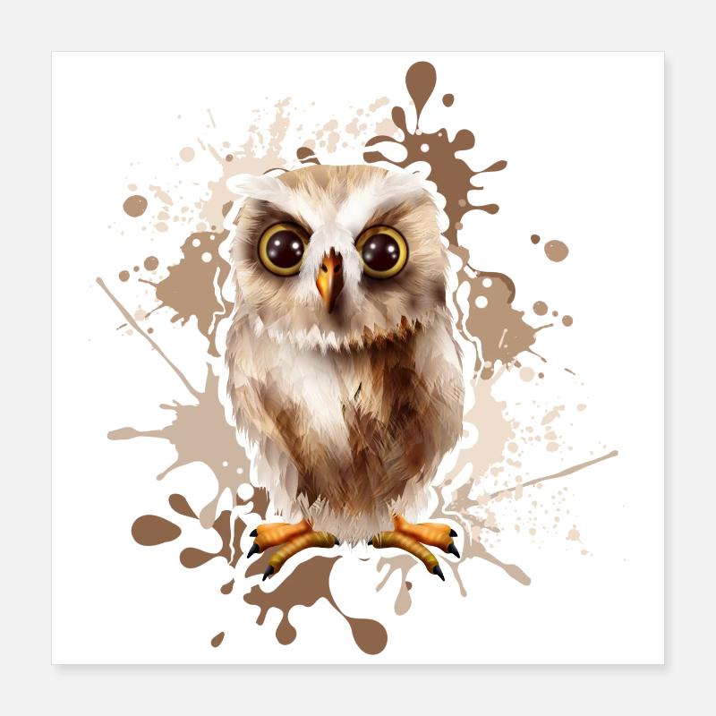 owl Poster 16" x 16" (40x40 cm)