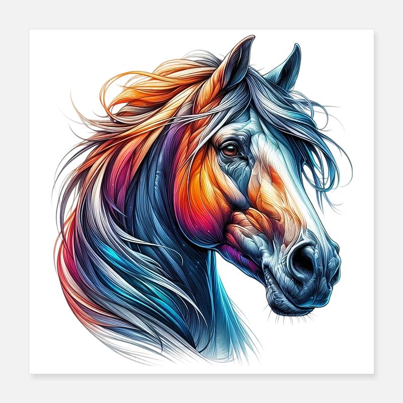 Cheval Poster 40 x 40 cm