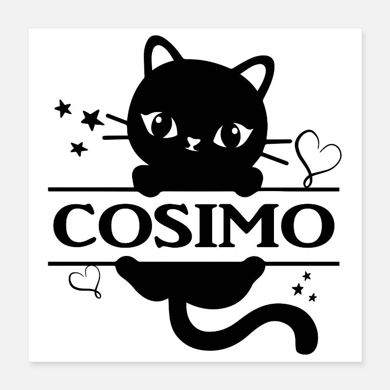 Cosimo t-shirt chat katze chat gato chat Poster 40 x 40 cm