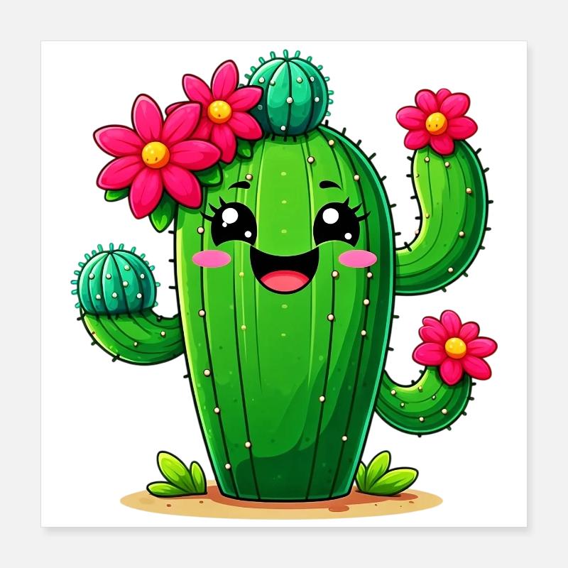 Cactus Poster 16" x 16" (40x40 cm)