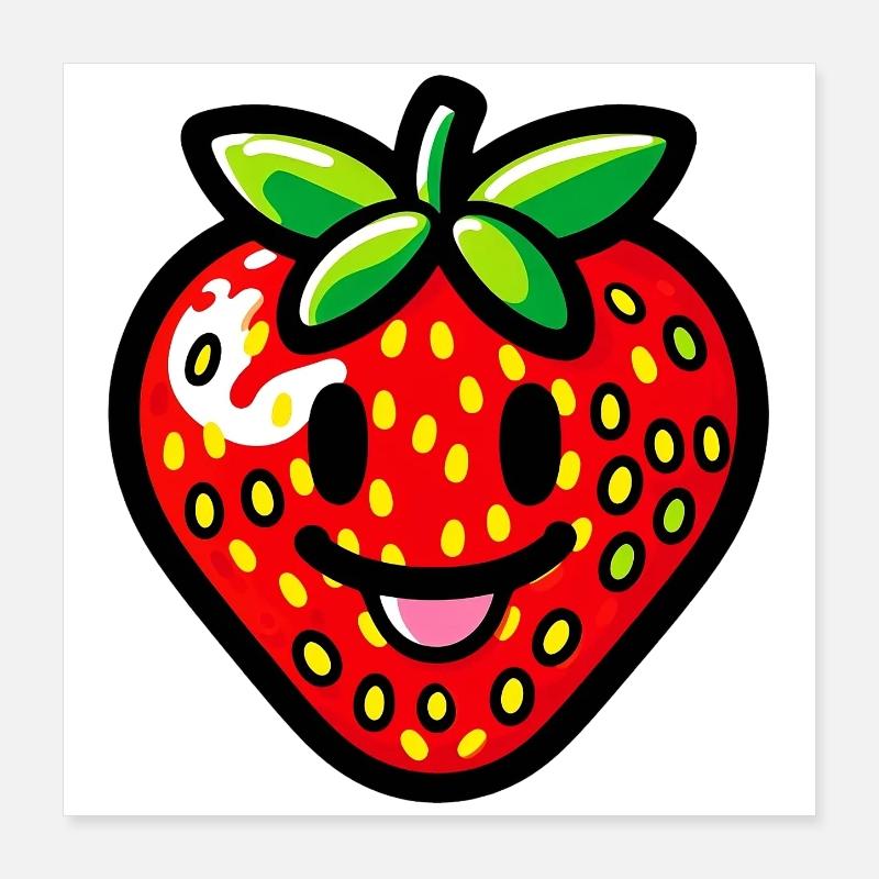 Erdbeeren Erdbeeren Poster 40x40 cm
