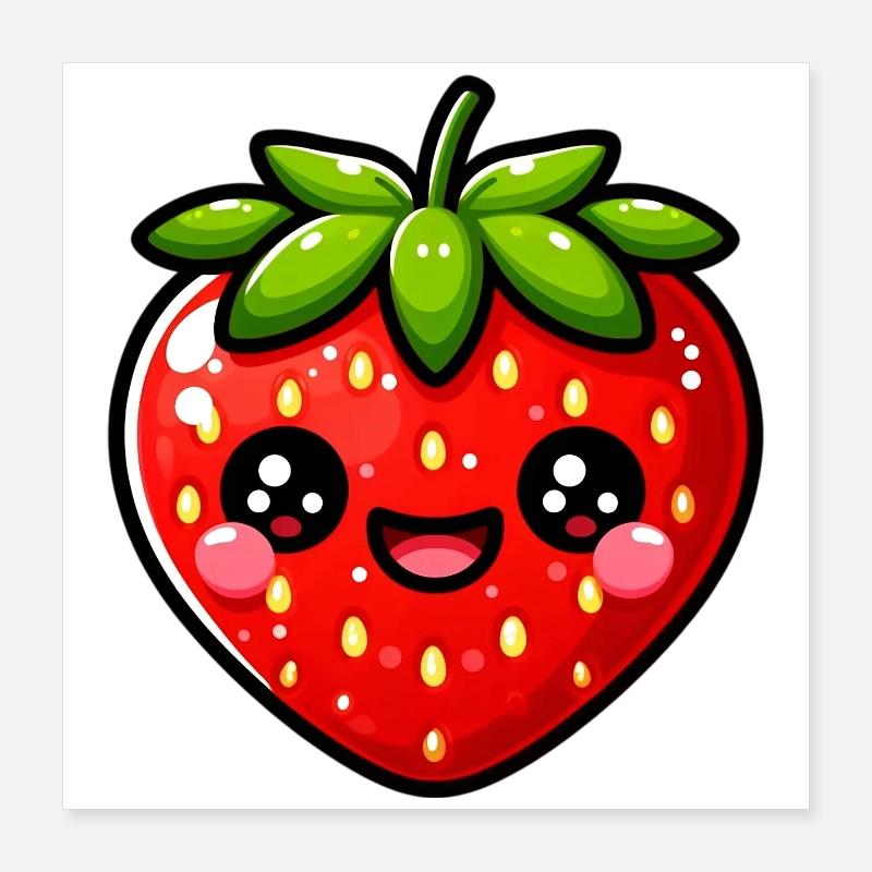 Erdbeeren Erdbeeren Poster 40x40 cm