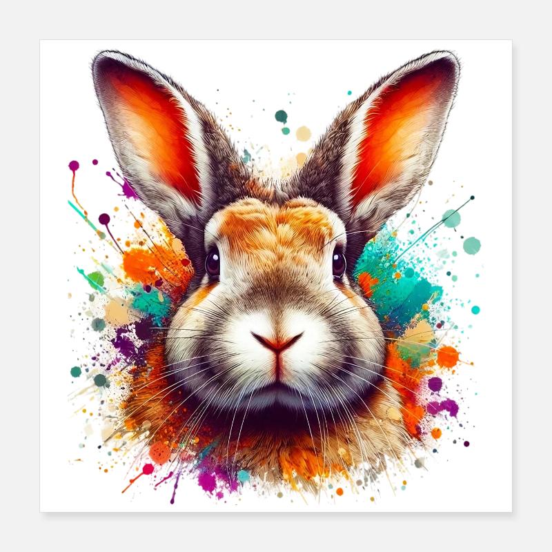 Rabbit Poster 16" x 16" (40x40 cm)