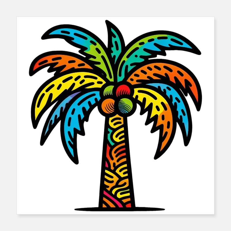 Palm tree Poster 16" x 16" (40x40 cm)