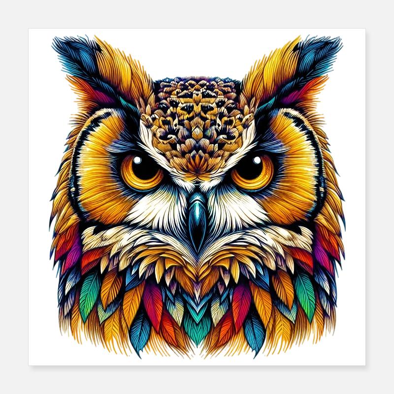 Eule Poster 40x40 cm
