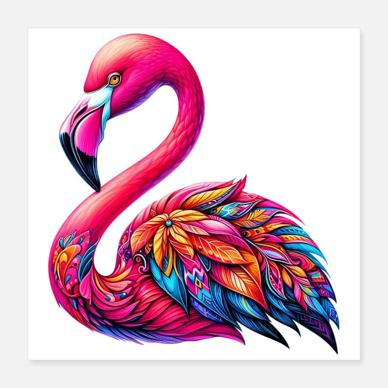 Flamingo Poster 40x40 cm