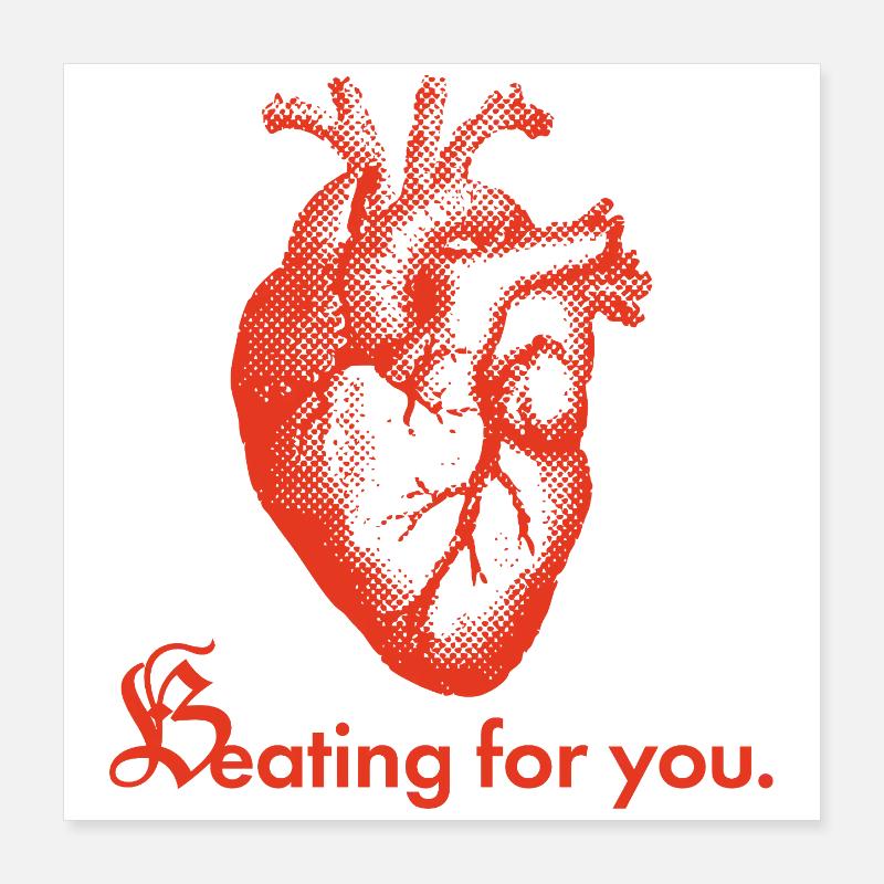 Beating for You Poster 40x40 cm