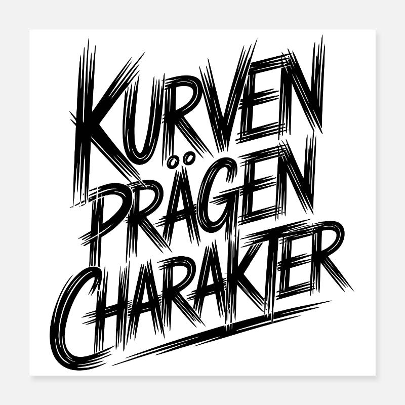 Curves shape character Poster 16" x 16" (40x40 cm)