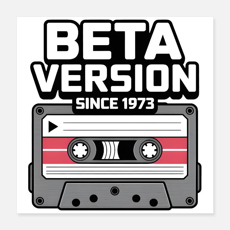 Conception de cassette de musique rétro Poster 40 x 40 cm