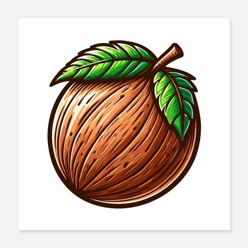 Natural Walnut Shell Poster 16" x 16" (40x40 cm)