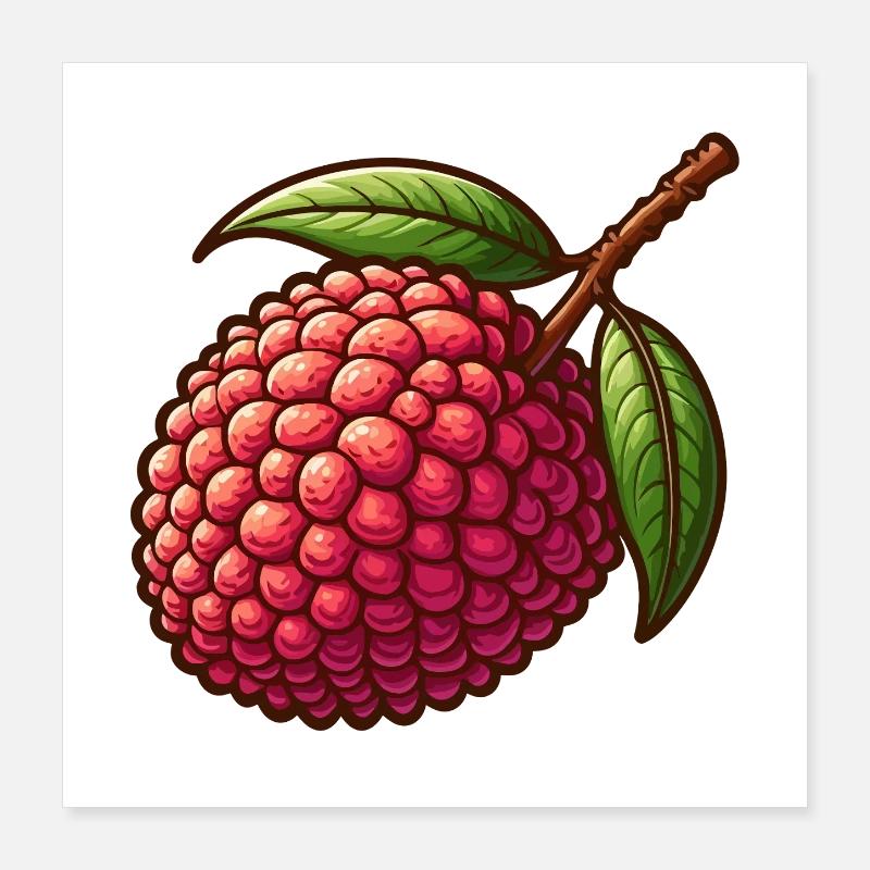 Litchi Colorée Poster 40 x 40 cm