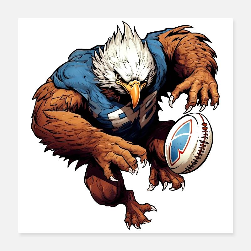 Adler Rugby Poster 40x40 cm