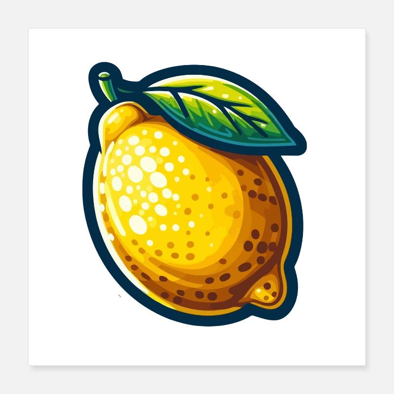 Vibrant Lemon Poster 16" x 16" (40x40 cm)