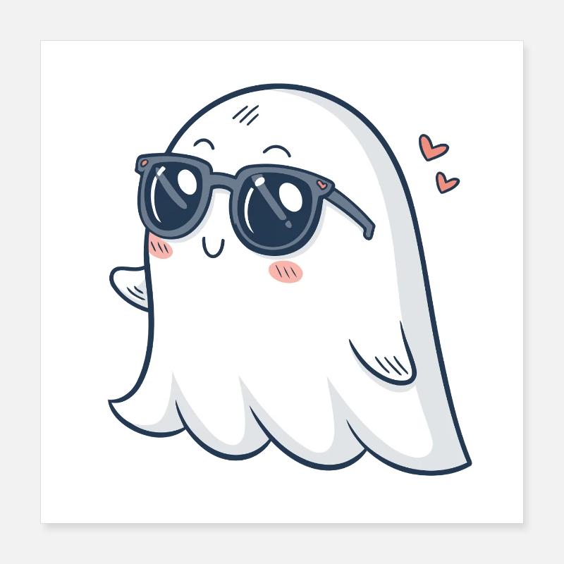 Chic Ghost Sunglasses Poster 16" x 16" (40x40 cm)