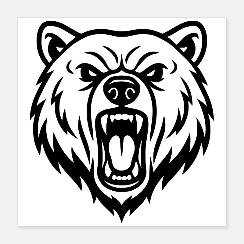 Bear Poster 16" x 16" (40x40 cm)