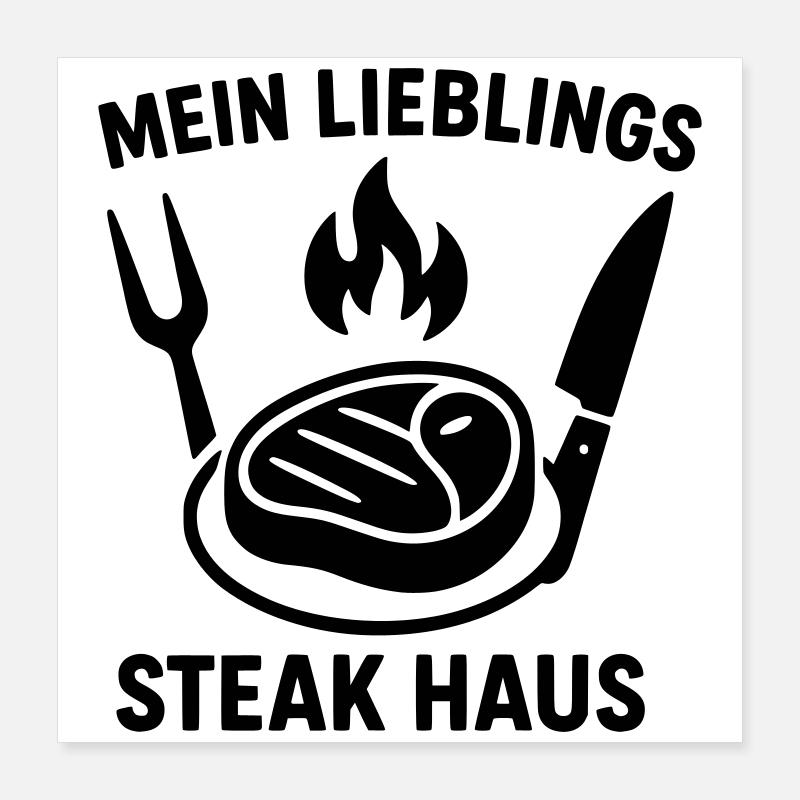 steakhaus steak essen Poster 40x40 cm