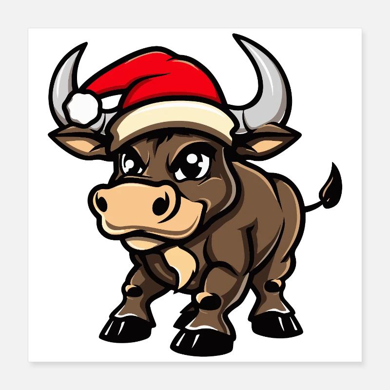 Taurus Christmas Poster 16" x 16" (40x40 cm)
