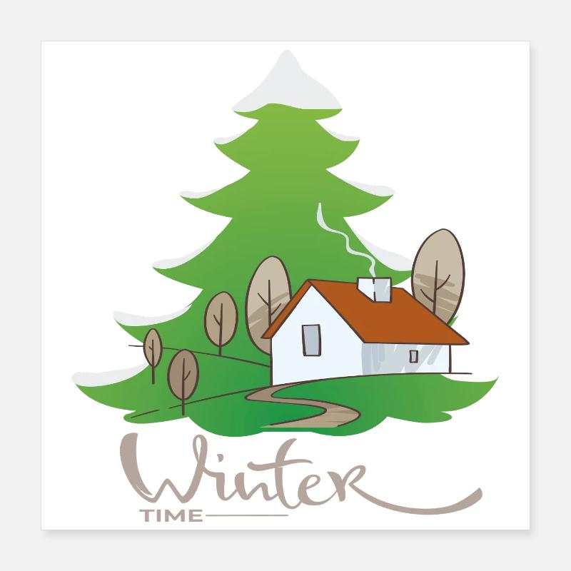 Hiver Poster 40 x 40 cm