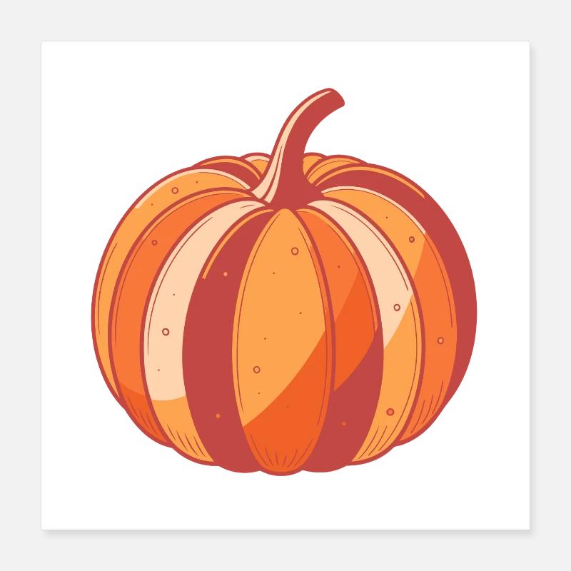 Pumpkin Pop Art Herbst Poster 40x40 cm