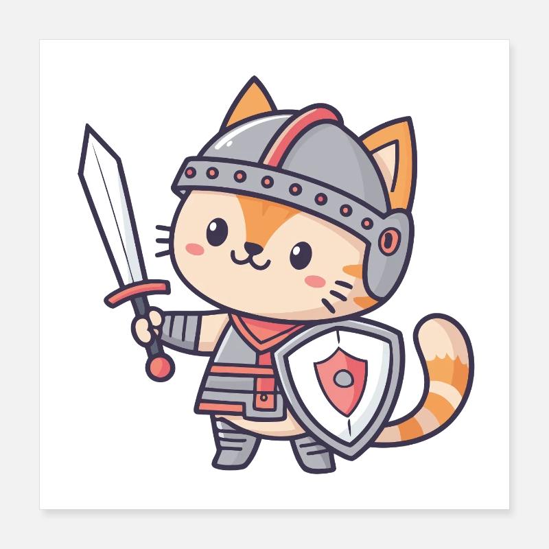 Miniatur-Ritterkatze Poster 40x40 cm