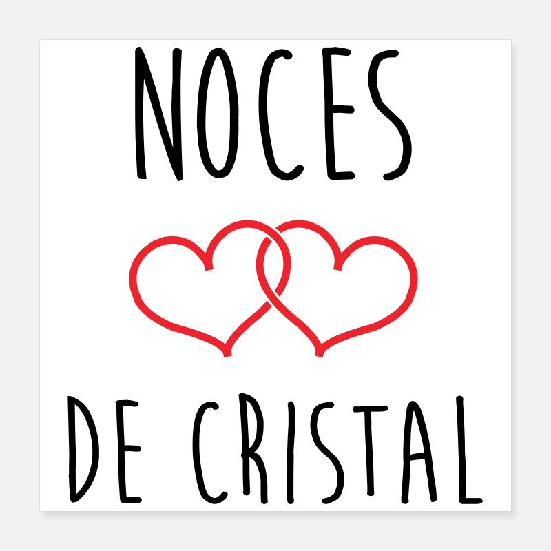 Crystal Wedding 15 Jahre Ehe Poster 40x40 cm