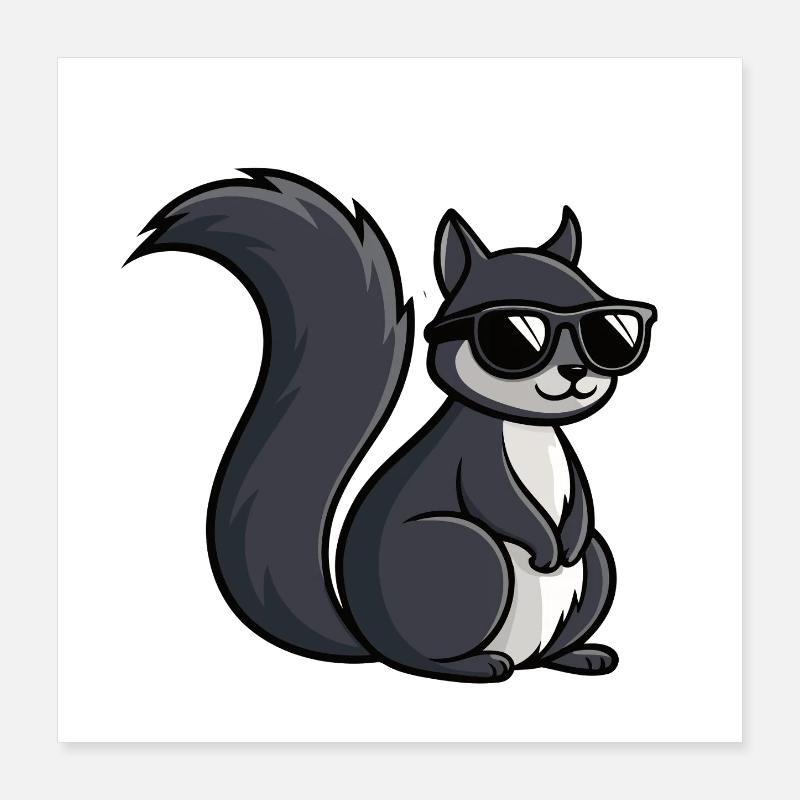 Coole Eichhörnchen-Dunkle Brille Poster 40x40 cm