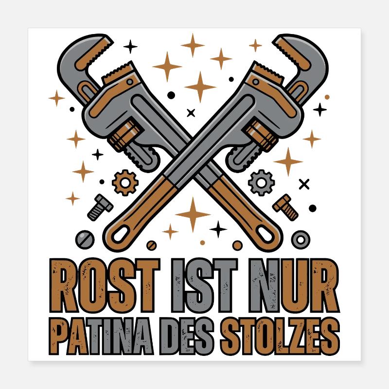Restauration d’outils, artisanat, vintage Poster 40 x 40 cm